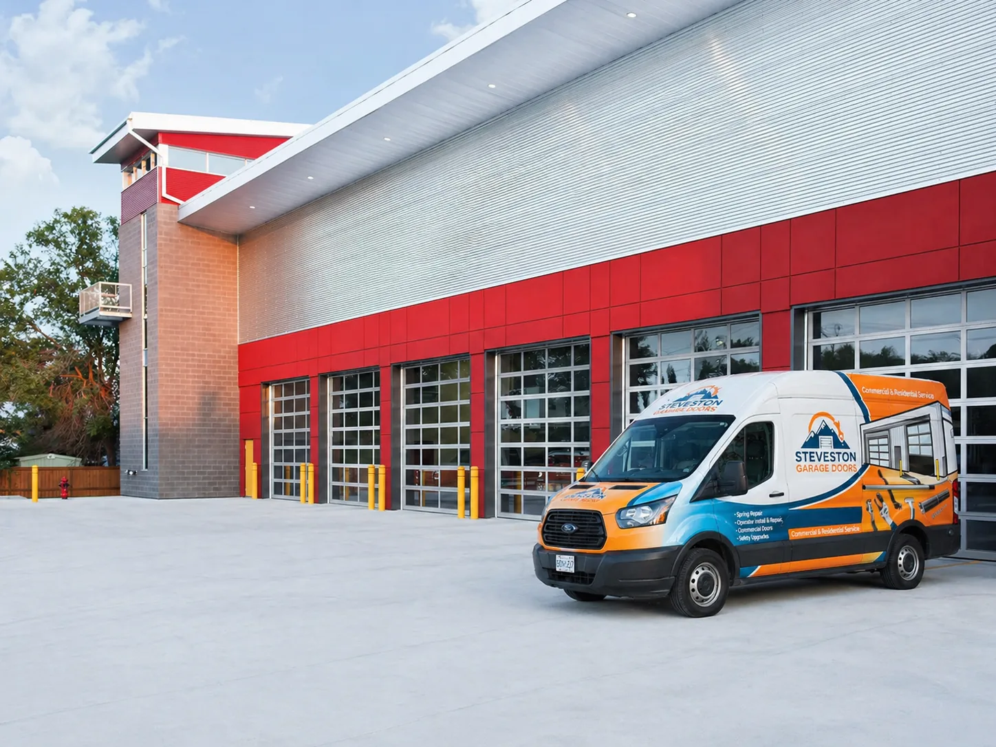 New commercial door